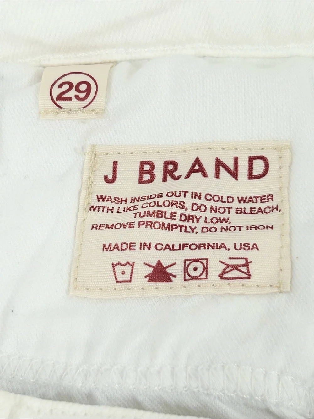 J Brand White Love Story Bell Bottom Jeans Size 29